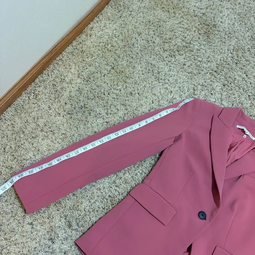 Veronica Beard Cutaway Dickey Jacket Mauve Pink